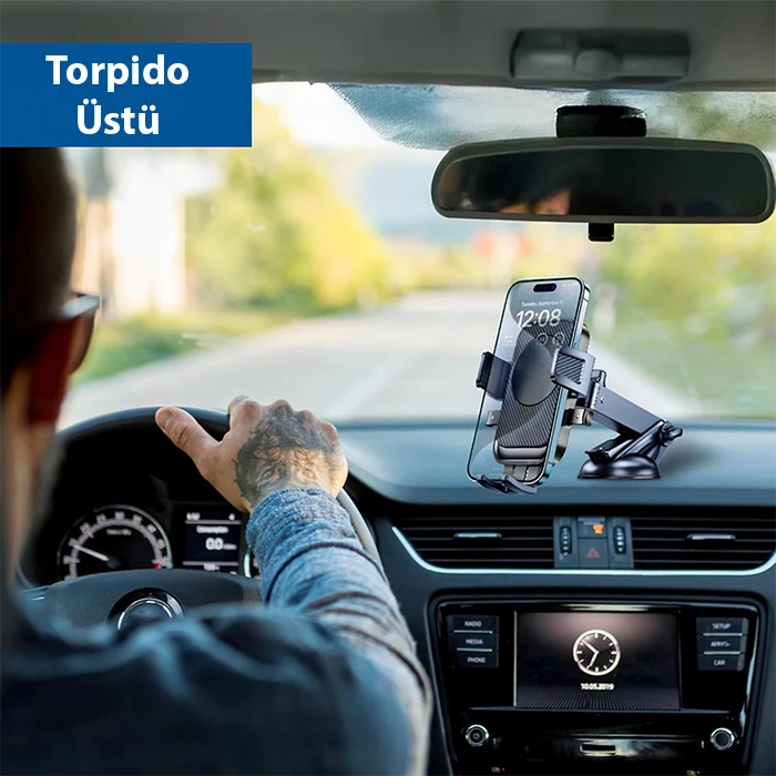 ALLY  A145 Araç İçi Torpido Üstü Telefon Tutucu-(1903)