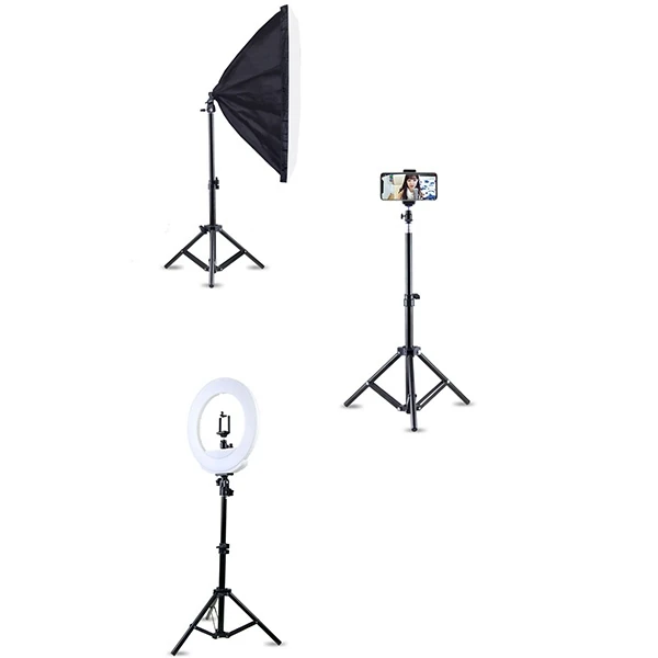 Ally 130cm Işık Ayağı Tripod Standı 3 Ayaklı Tripod Işık Ayağı 1.3 Metre-(1903)