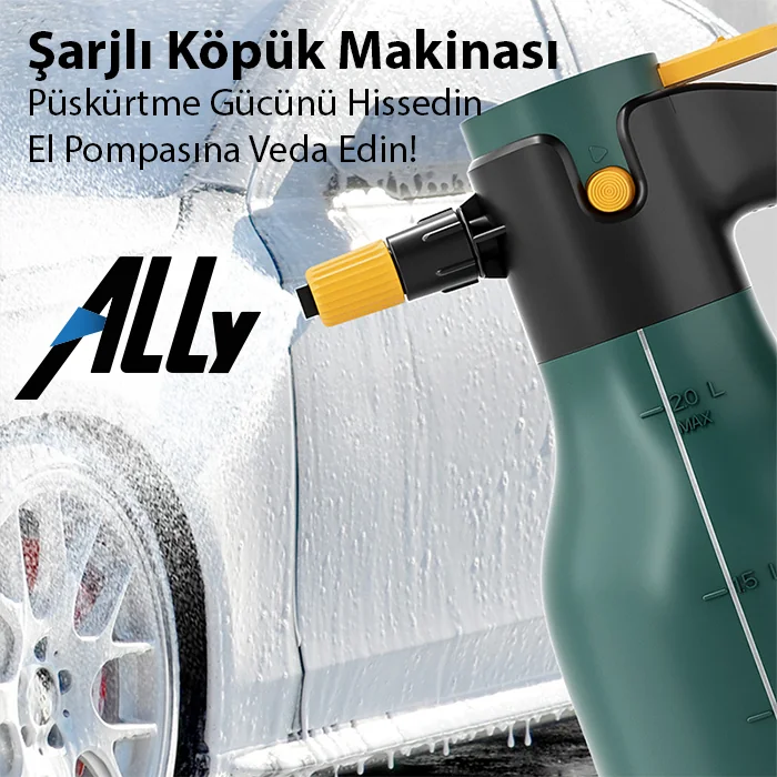 ALLY 2L Yüksek Basınçlı Şarjlı Köpük Makinası Oto Yıkama Pompası Köpük Püskürtücü-(1903)