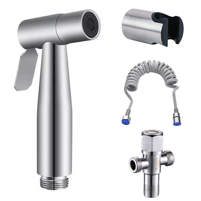 Ally 304 Paslanmaz Çelik Musluk Seti El Tuvalet Sprey Tabancası-(1903)