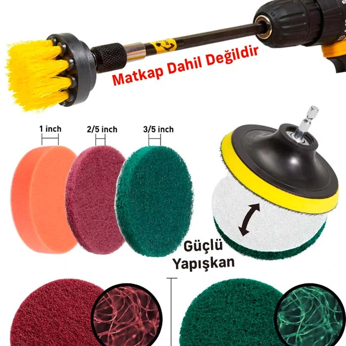 ALLY 31 Parça Çok Amaçlı Ev Banyo ve Araç Matkap Ucu Temizlik Seti-(1903)