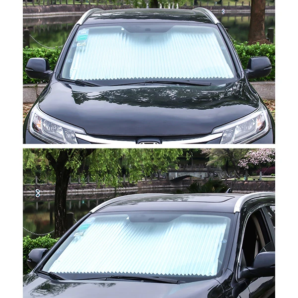 ALLY 46CM Araç Ön Cam Güneşlik Otomatik Geri Çekilebilir Katlanabilir-(1903)