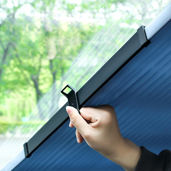 ALLY 46CM Araç Ön Cam Güneşlik Otomatik Geri Çekilebilir Katlanabilir-(1903)