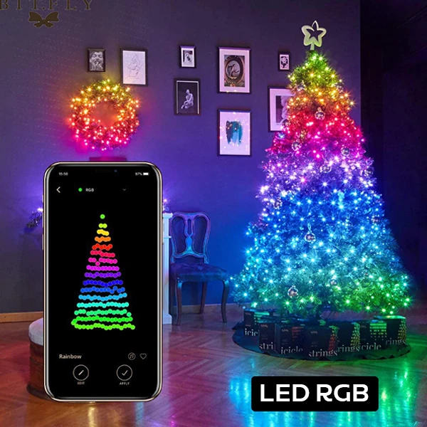 ALLY 5MT 50 LED RGB Bluetooth Telefonla Kontrol Edilen Usb Led Lamba İos-Android-(1903)
