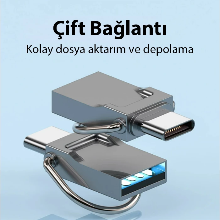 ALLY 64GB Type-c Usb Otg Flash Bellek - USB 2.0 100MB/S Flash Disk-(1903)