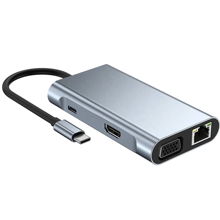 ALLY 7in1 USB 3.0 + HDMI + RJ45 + Type-C HUB Adaptör Çevirici Dock Station-(1903)
