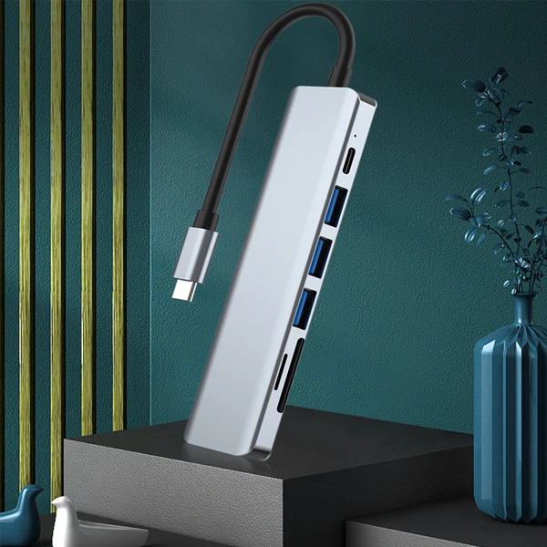 Ally 7in1 USB 3.1 HDMI 4K 30HZ 2K 1080P Type-C HUB Adaptör Dönüştürücü-(1903)