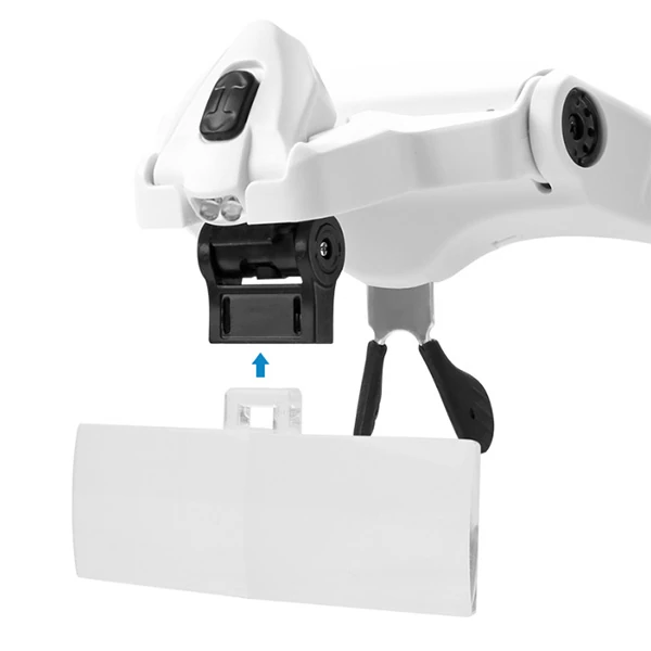 ALLY 9892B2 Yedek Lensli Led Işıklı Kafa Büyüteçi-(1903)