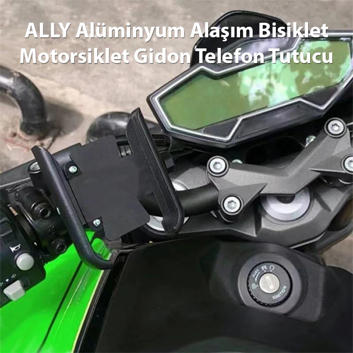 ALLY Alüminyum Alaşım Bisiklet Motorsiklet Gidon Telefon Tutucu-(1903)