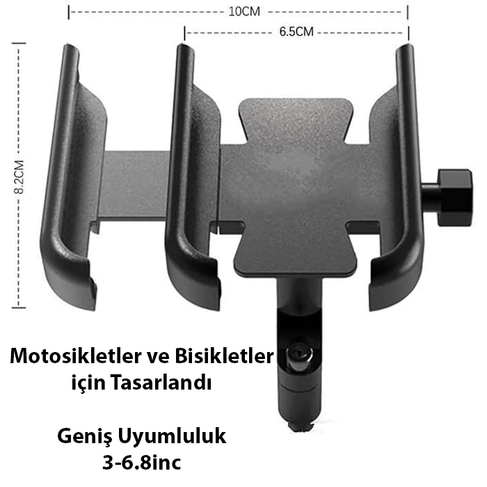 ALLY Alüminyum Alaşım Bisiklet Motorsiklet Gidon Telefon Tutucu-(1903)