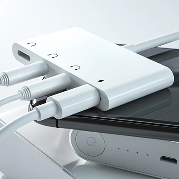 ALLY Andriod Usb Type C 4in1 Otg Ses Adaptörü Çift DC 3.5MM Jack-(1903)