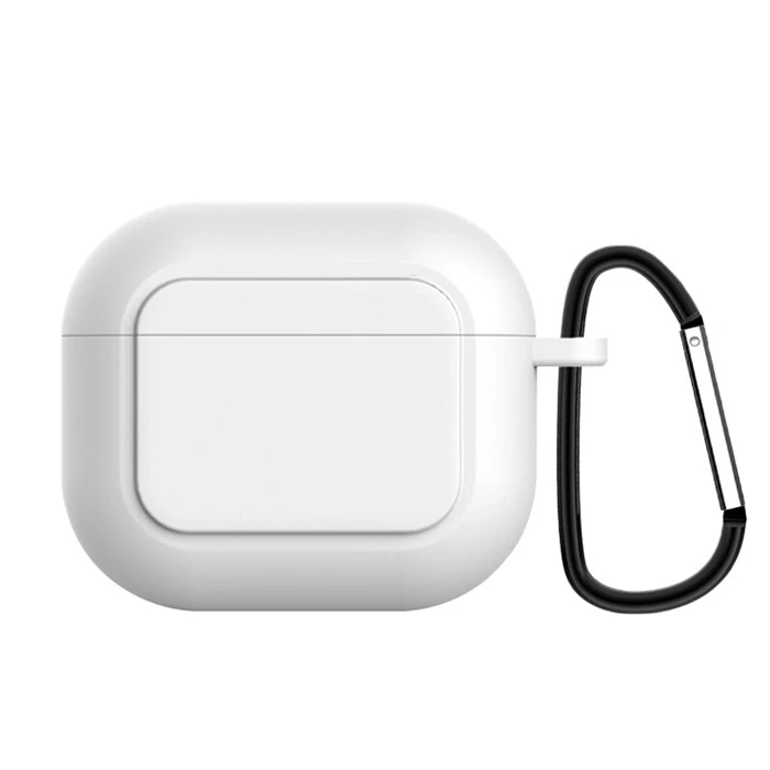 Ally Apple AirPods 3 için Kancalı Ultra İnce Silikon Kulaklık Kılıfı-(1903)