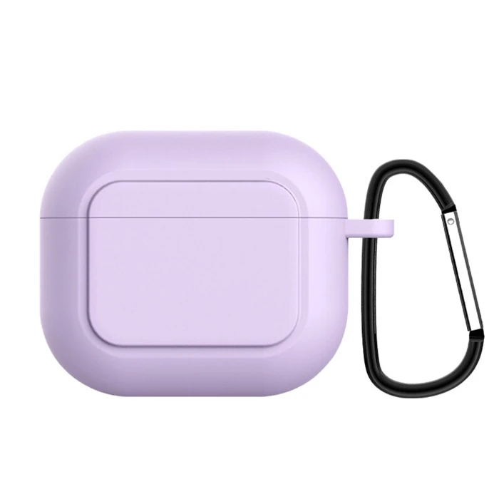 Ally Apple AirPods 3 için Kancalı Ultra İnce Silikon Kulaklık Kılıfı-(1903)