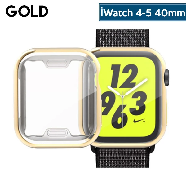 Ally Apple İWatch  40mm 360 Koruma Ultra Slim Silikon Kılıf-(1903)