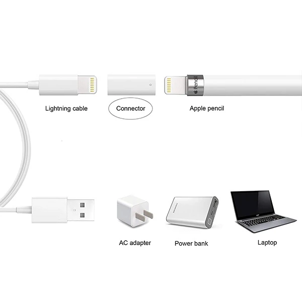 Ally Apple Pen Pencil Kalem Usb Şarj Cihazı Lightning Adaptörü-(1903)