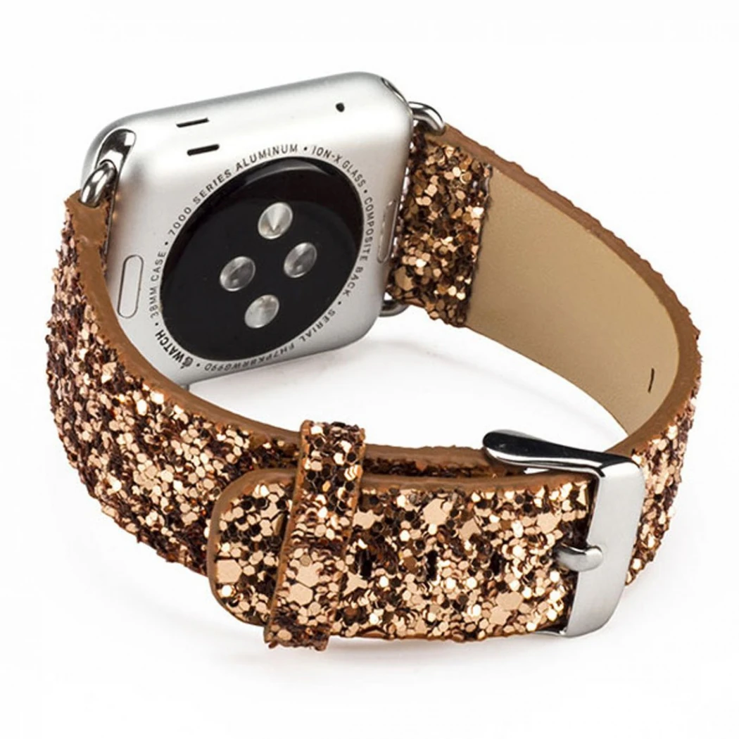 Ally Apple Watch 7-8 41mm 6-5-4 40mm Kayış Kordon Deri Sim İşlemeli 3-2-1 38mm-(1903)