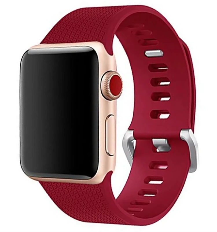 Ally Apple Watch 7-8 41mm 6-5-4 40mm Sport Soft Silikon Kayış Watchbelt 3-2-1 38mm-(1903)