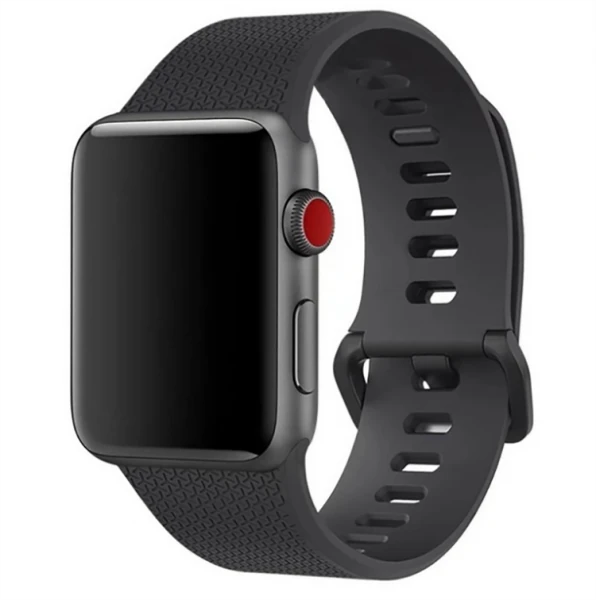Ally Apple Watch 7-8 41mm 6-5-4 40mm Sport Soft Silikon Kayış Watchbelt 3-2-1 38mm-(1903)