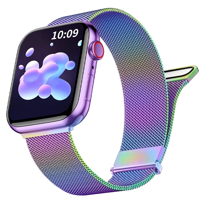 Ally Apple Watch 7-8 45mm 6-5-4 44mm Kayış Kordon Metal Milano Loop 3-2-1 42mm-(1903)