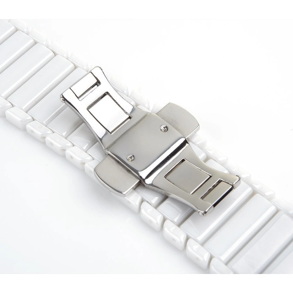 Ally Apple Watch 7-8 45mm 6-5-4 44mm Kordon Kayış Seramik Metal Kordon 3-2-1 42mm-(1903)