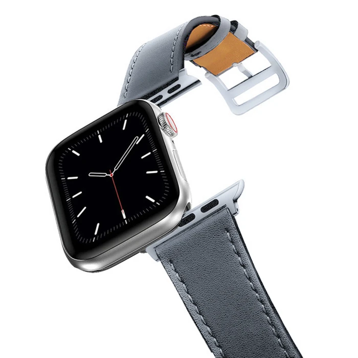 Ally Apple Watch 7-8 45mm 6-5-4 44mm Watch Ultra 49mm Single Coil Deri Kayış Kordon 3-2-1 42mm-(1903)