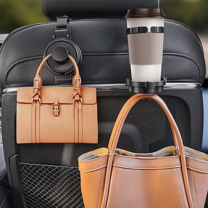 ALLY Araba Arka Koltuk İçin 3in1 katlanabilir çok fonksiyonlu Telefon Bardak Ve Çanta Tutucu-(1903)