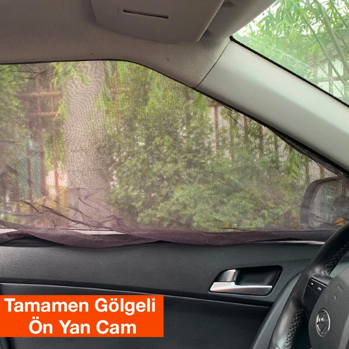 ALLY Araba Yan Cam Perdesi Sineklik Araç Oto Güneşlik Örtü Perde Kılıf-(1903)