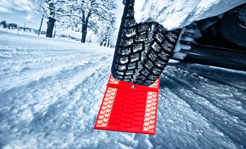 ALLY Araç Lastik Kar ve Çamur Paleti Tekerlek Patinaj Pedi Katlanabilir-(1903)