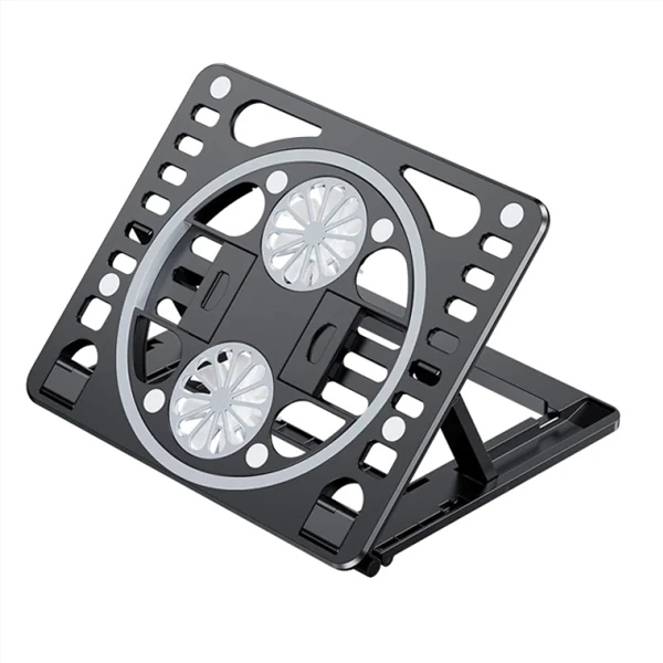 ALLY Ayarlanabilir Taban Çift Fanlı Tablet ve Laptop Soğutucu Stand-(1903)