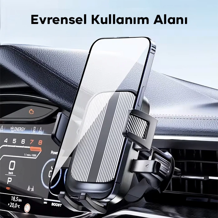 ALLY B093 Yuvarlak Havalandırma Uyumlu Araç Içi Telefon Tutucu-(1903)