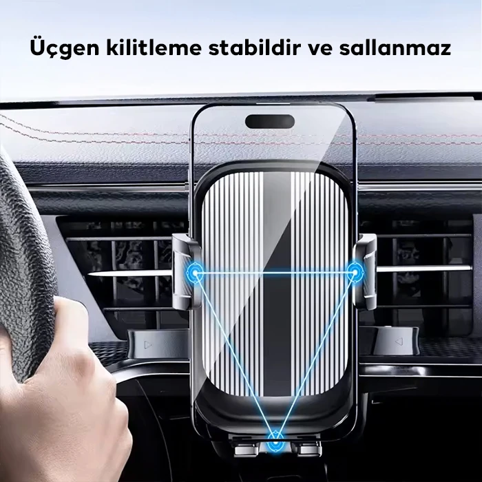 ALLY B093 Yuvarlak Havalandırma Uyumlu Araç Içi Telefon Tutucu-(1903)