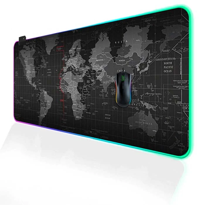 ALLY Dünya Desenli RGB Led Işıklı Oyuncu Mouse Pad 300*800*4MM-(1903)