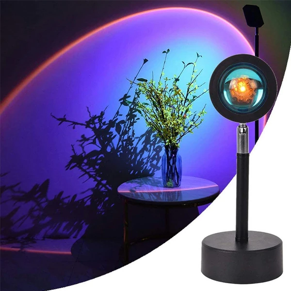 ALLY Günbatımı Projektör 180 Derece Dönen Usb Gece Lambası Günbatımı Projektör-(1903)