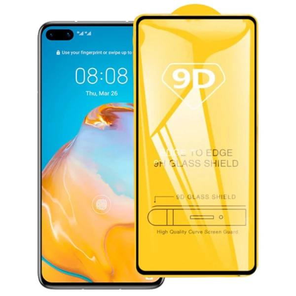 ALLY Huawei P40 9D Full Glue Tempered Cam Ekran Koruyucu-(1903)