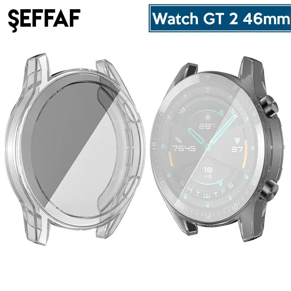 Ally Huawei Watch GT2 46mm 360 Koruma Ultra İnce Silikon Kılıf-(1903)