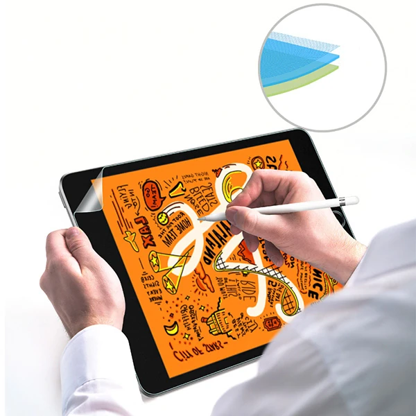 ALLY İPad Mini 5/4 Paper Like Film Darbe Emici Pet Ekran Koruyucu-(1903)