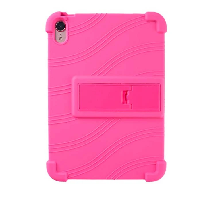 Ally iPad Mini 6 (2021) ve Mini 7 (2024) Kılıf Standlı Silikon Tablet Kılıfı-(1903)