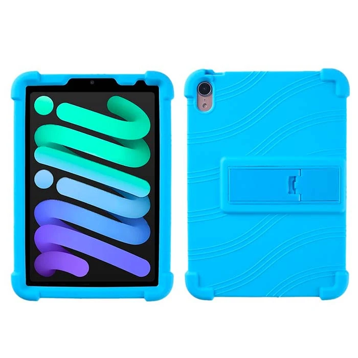 Ally iPad Mini 6 (2021) ve Mini 7 (2024) Kılıf Standlı Silikon Tablet Kılıfı-(1903)