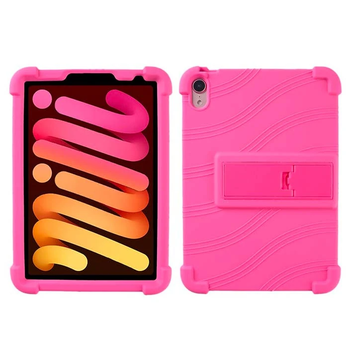 Ally iPad Mini 6 (2021) ve Mini 7 (2024) Kılıf Standlı Silikon Tablet Kılıfı-(1903)