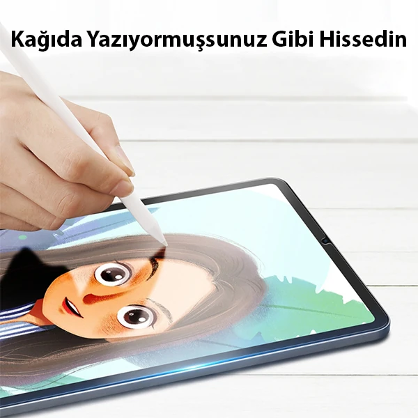 ALLY iPad Mini 6 (2021) ve Mini 7 (2024) Paper Like Film Darbe Emici Pet Ekran Koruyucu-(1903)