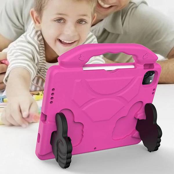 Ally İPAD PRO 11 (2021-2020-2018) Air 4. Nesil 10.9  Kılıf Eva Çocuk Shockproof Standlı Taşınabilir-(1903)