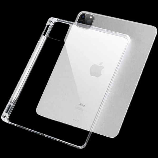 ALLY iPad Pro 12.9-inch (2021)-(2020)-(2018) Kalem Yerli Şeffaf Silikon Kılıf-(1903)