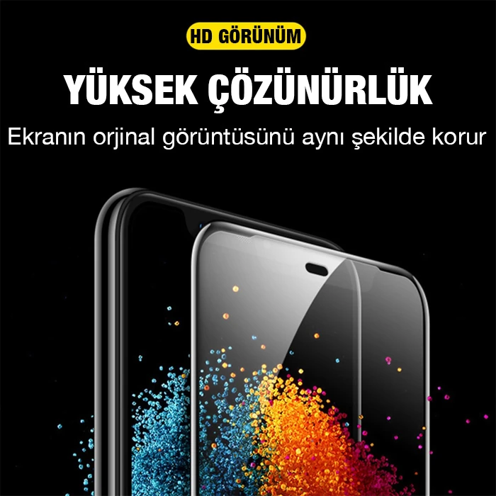 ALLY İPhone  XS Max - 11 Pro Max 6.5inç Full Glue Matte Tempered Cam  Ekran Koruyucu-(1903)