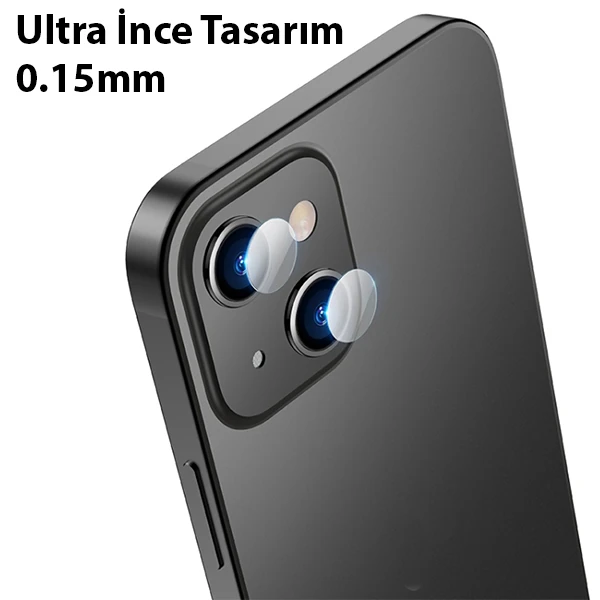 ALLY İPhone 13-13 Mini Tempered Glass Cam Kamera Koruyucu-(1903)