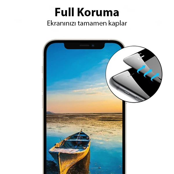 Ally iPhone 13 Mini 5.4 9D Full Tempered Cam Ekran Koruyucu-(1903)