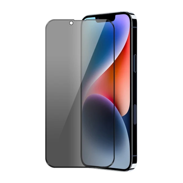 ALLY İPhone 14 6.1 3D Full Privacy Gizlilik Cam Ekran Koruyucu Anti-Spy-(1903)