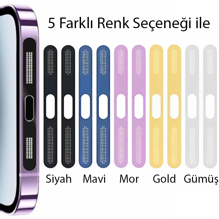 Ally iPhone 14 İçin Anti-Dust Toz Ve Kir Önleyici Sticker 2 Adet Set-(1903)