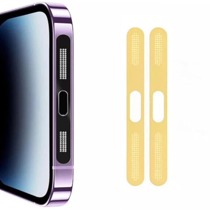 Ally iPhone 14 İçin Anti-Dust Toz Ve Kir Önleyici Sticker 2 Adet Set-(1903)