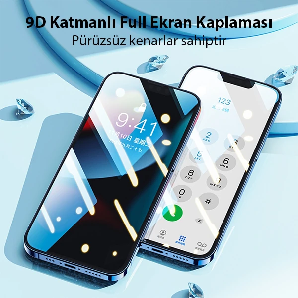 Ally iPhone 14 Plus 6.7 Full Glue-Tempered Cam Ekran Koruyucu-(1903)