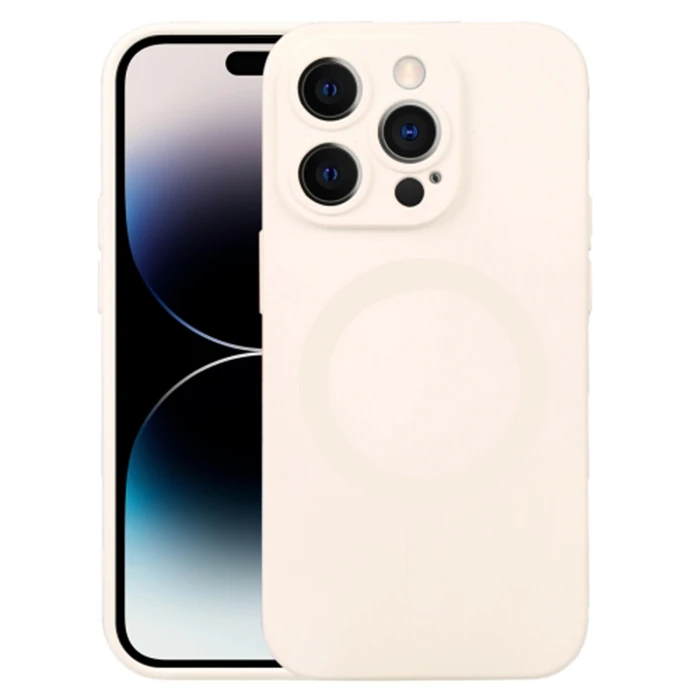 ALLY iPhone 14 Pro Max 6.7inç Liquid Silica Magsafe Uyumlu Silikon Kılıf-(1903)